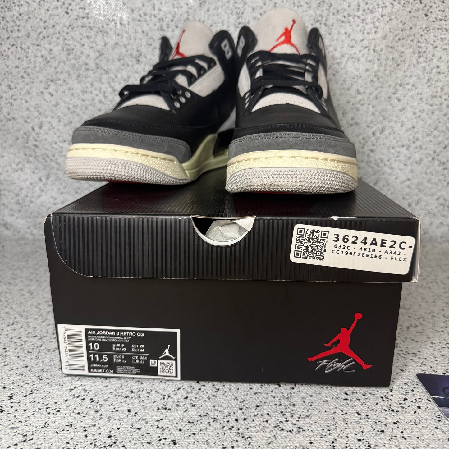 Jordan 3 Rare Air 10 Men “Preowned”