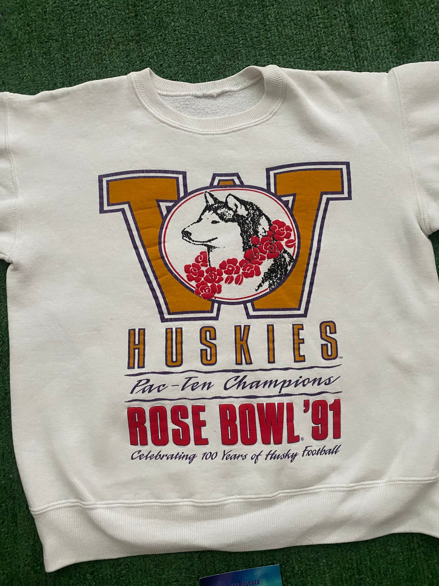 Vintage 1991 Rose Bowl university of Washington Crewneck