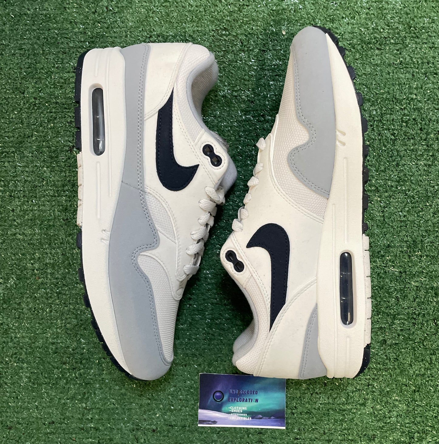 Nike Air Max 1 pure platinum dark obsidian
