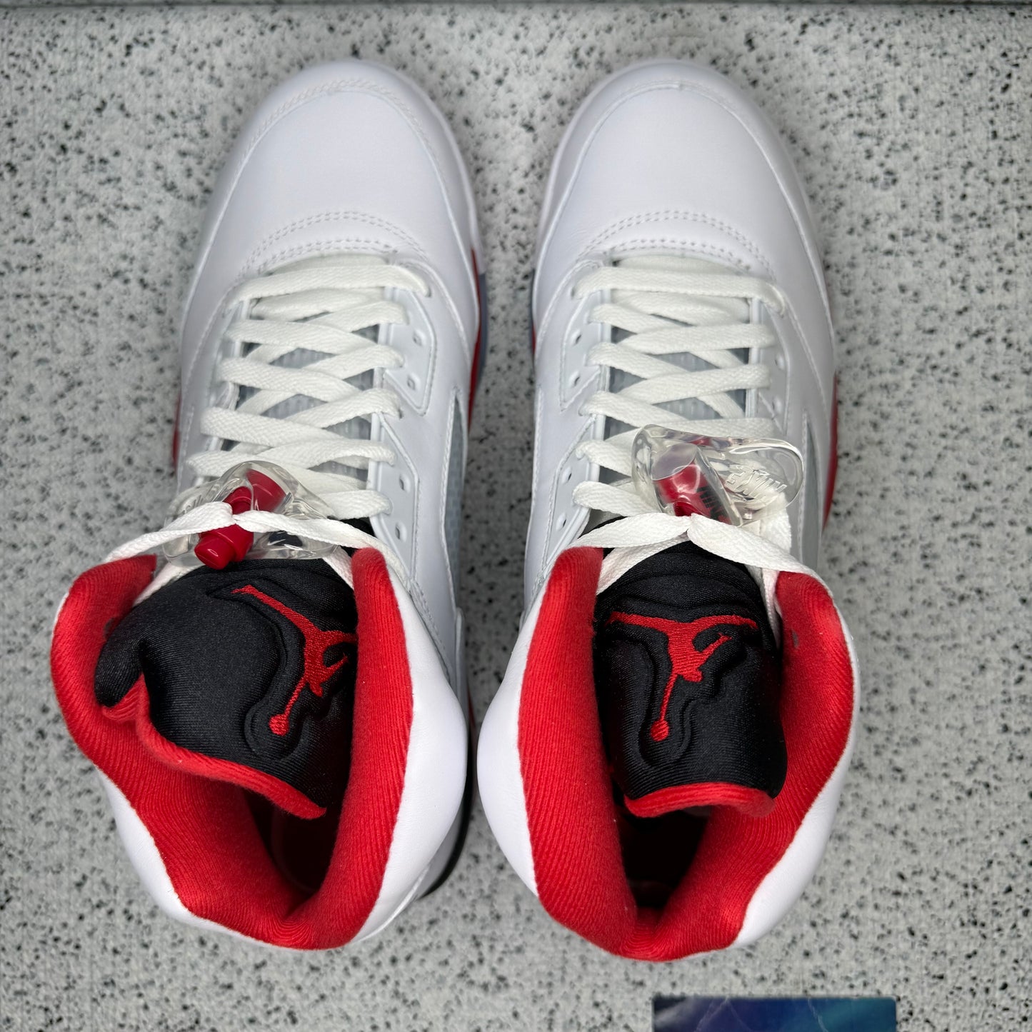 Jordan 5 Fire Red Black Tongue