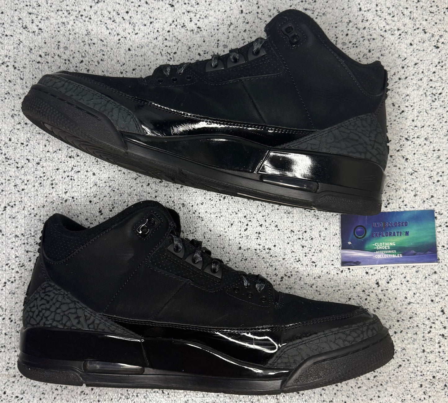 Jordan 3 Black Cat 11 Men/12.5 Women “Preowned”