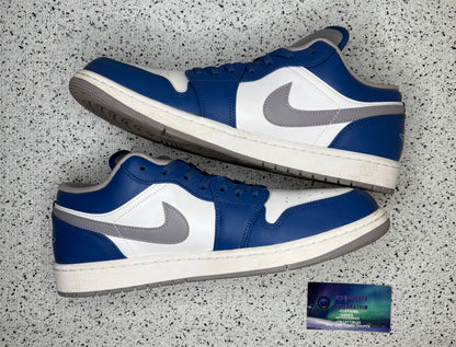 Jordan 1 Low True Blue 12 Men/13.5 Women “Preowned”