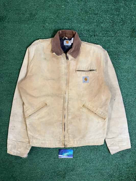 Vintage 1990s tan carhartt Detroit jacket