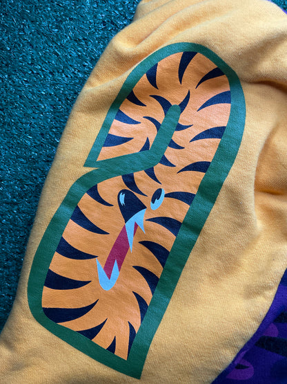 Bape Color Camo Tiger Shark Half Full Zip Hoodie