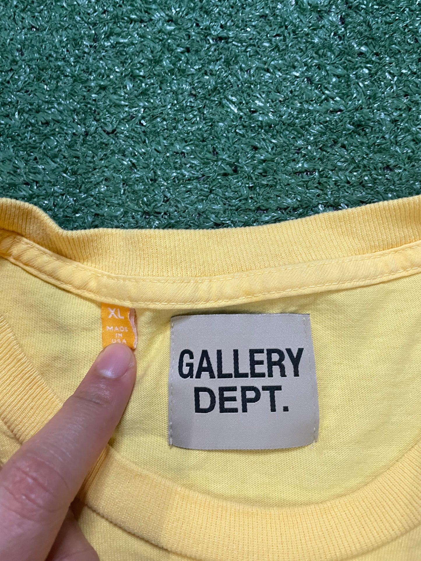 Gallery Dept art that kills yellow tee
