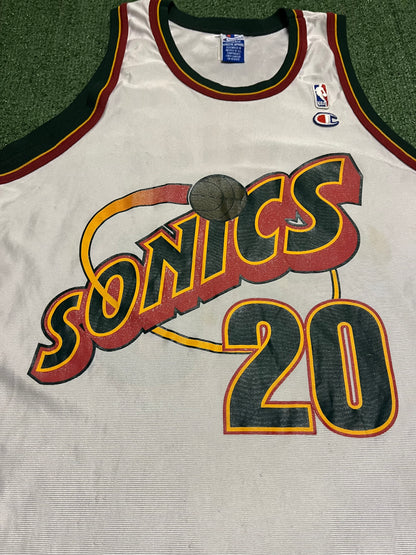 Vintage Seattle sonics  Gary Payton champion jersey