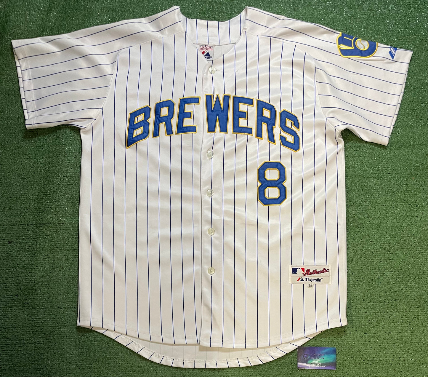Vintage Authentic Majestic Milwaukee Brewers Ryan Braun #8 Jersey