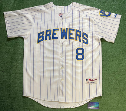 Vintage Authentic Majestic Milwaukee Brewers Ryan Braun #8 Jersey
