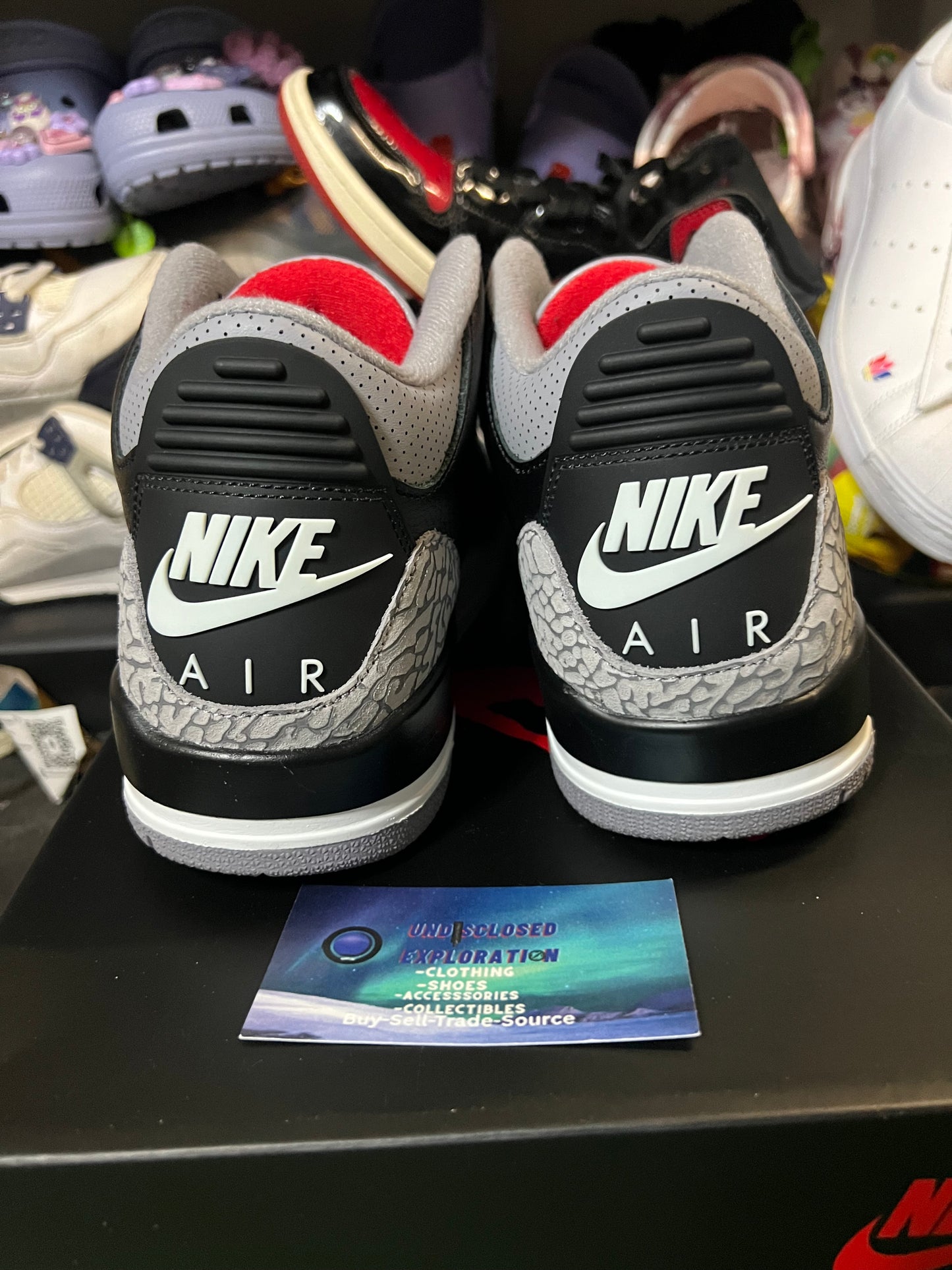 Jordan 3 black cement 2025 size 9.5men/11women