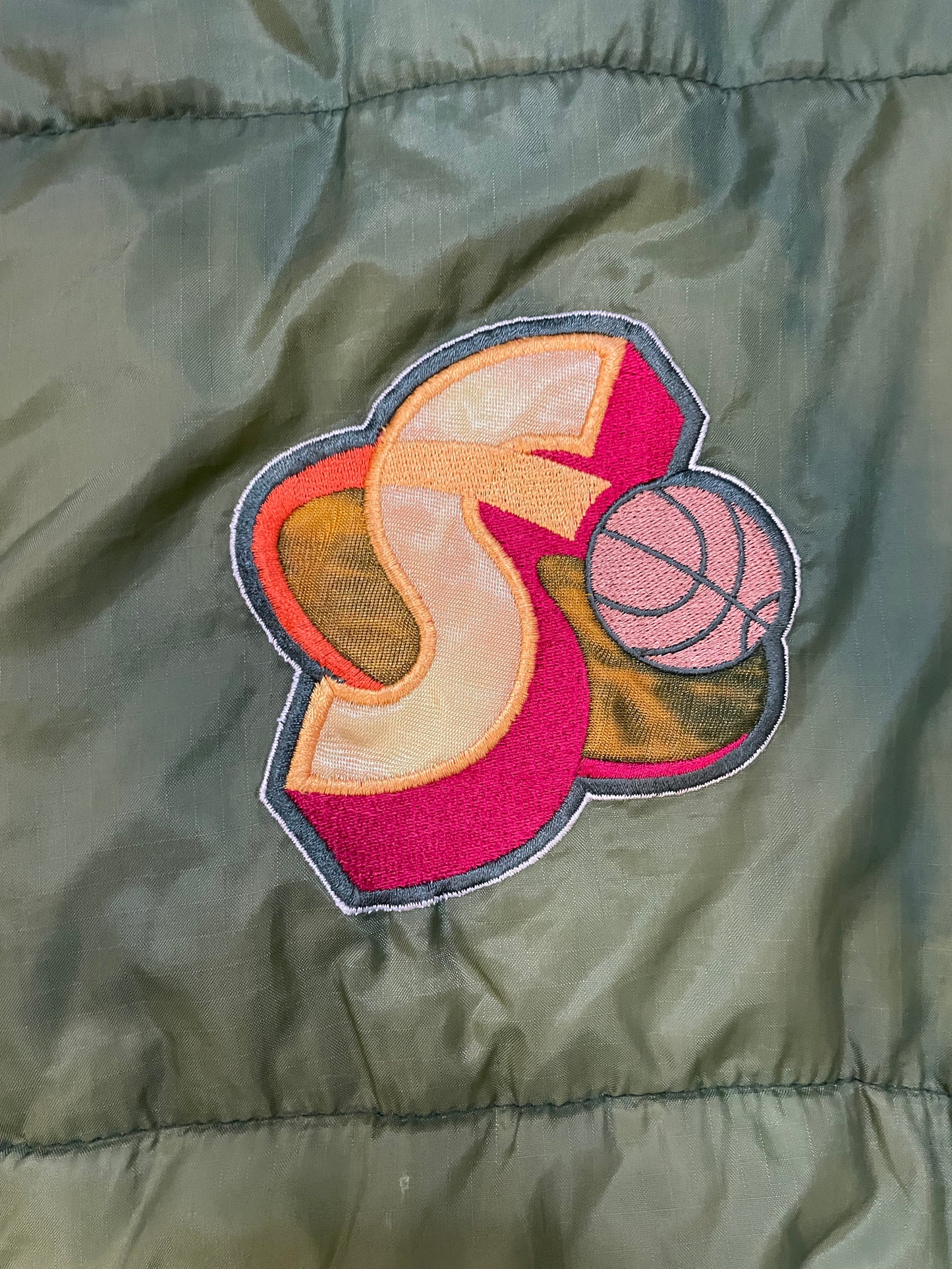 Vintage 1990s Seattle Sonics Reversible pro player jacket