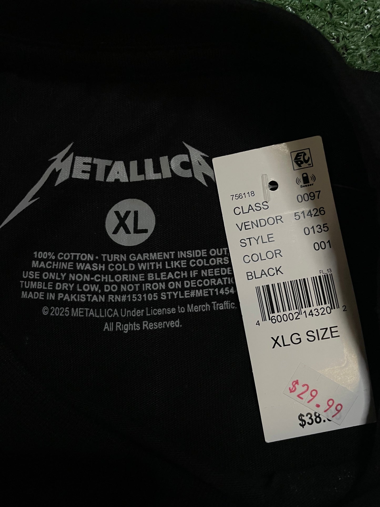 Metallica load all over print tee