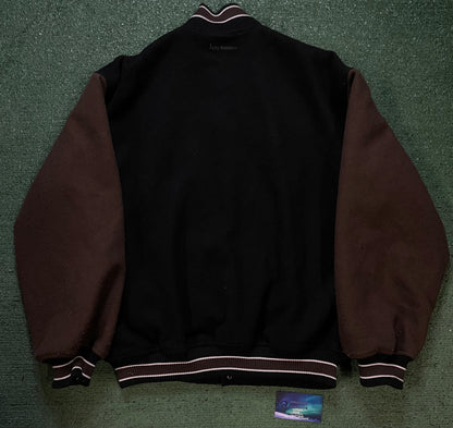 Black & brown suede Jets jacket