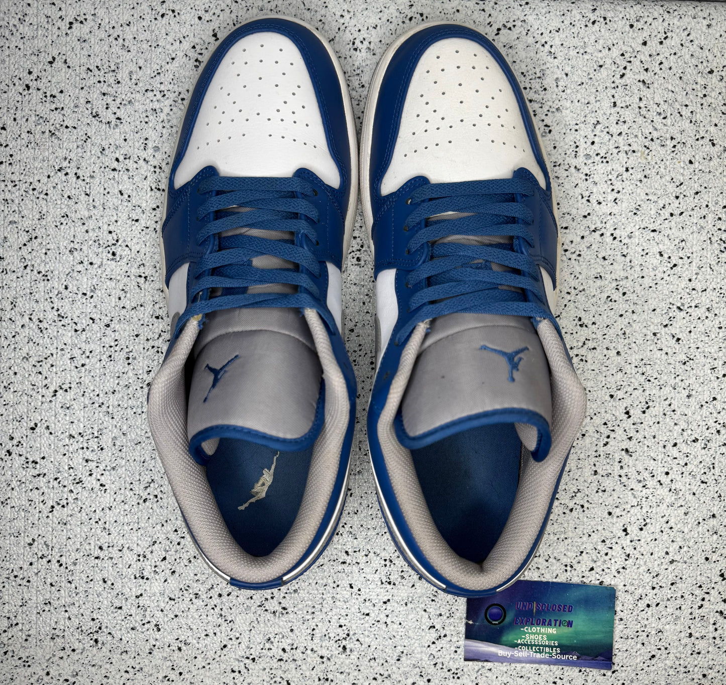 Jordan 1 Low True Blue 12 Men/13.5 Women “Preowned”