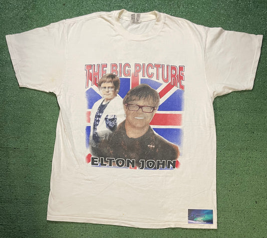 Vintage 1990s Elton John the big picture double sided tee