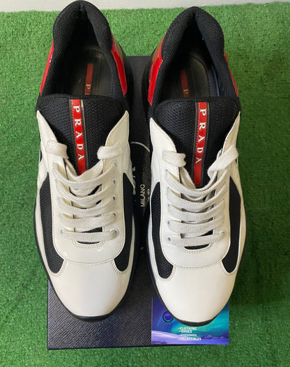 Prada America Cup White red 11men/12.5women