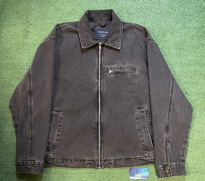 Abercrombie & Fitch black wash zipup jacket