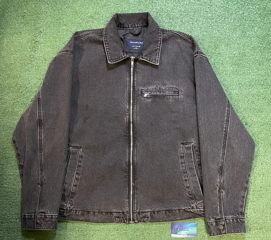 Abercrombie & Fitch black wash zipup jacket