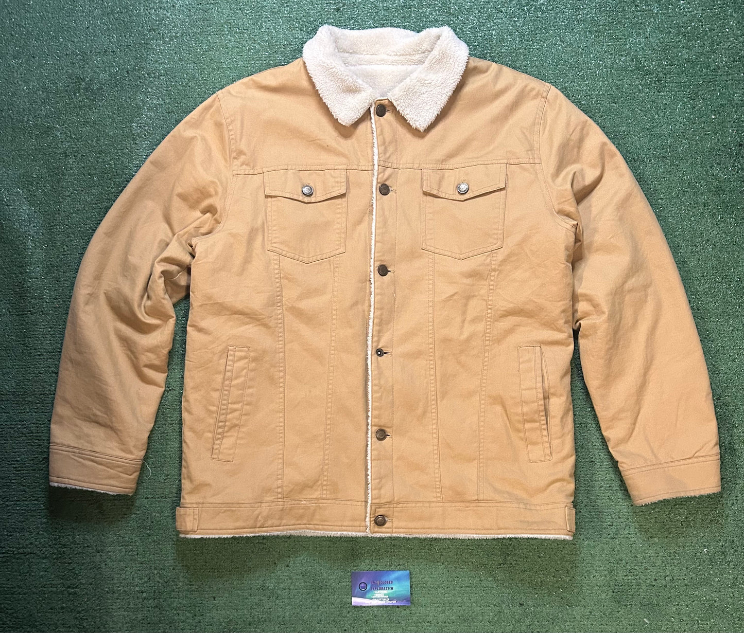 Tan denim Sherpa jacket