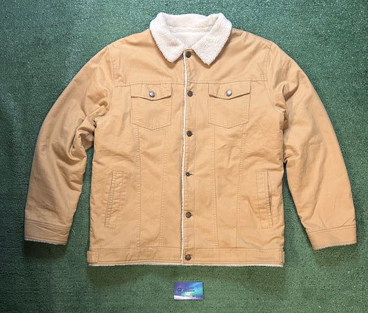 Tan denim Sherpa jacket