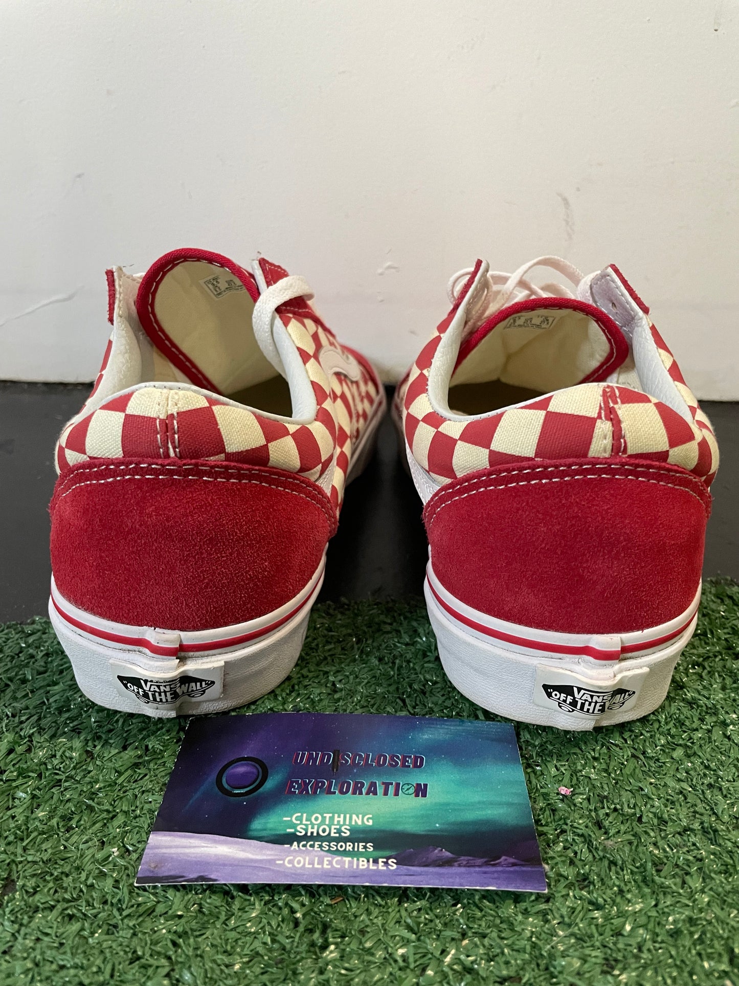 Vans old skool red check board 9.5men/11women