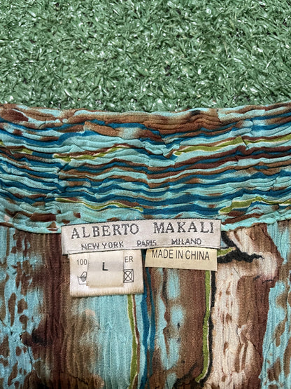 Vintage Alberto Makali sleeveless multicolor button up