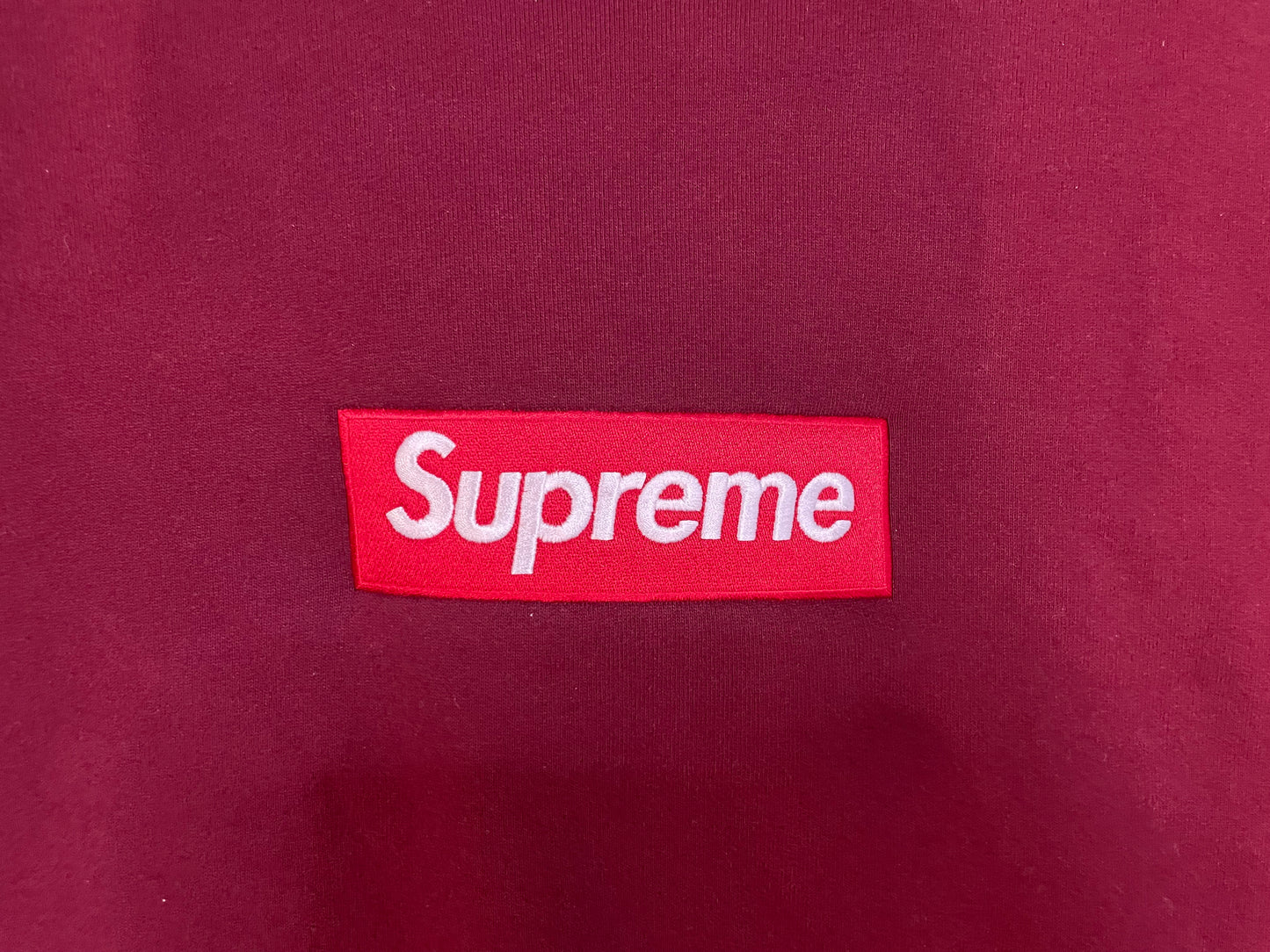 Supreme cardinal red box logo crewneck