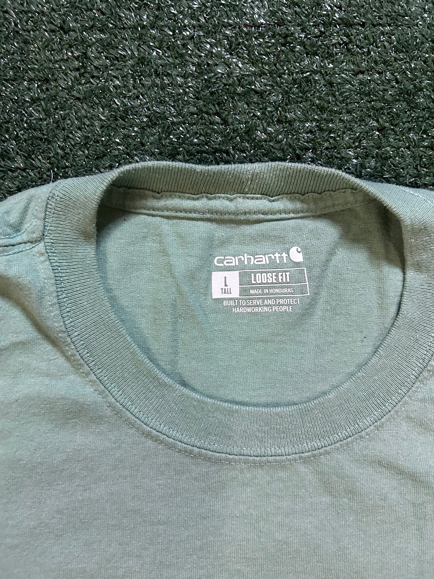 Carhartt Teal pocket tee