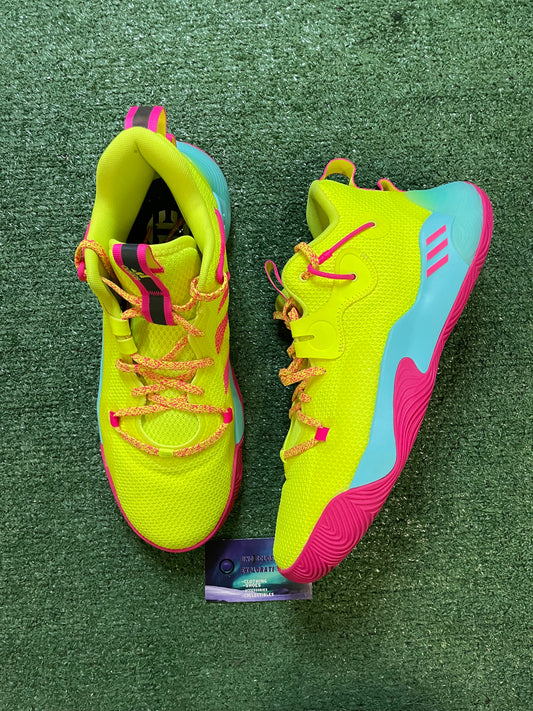 Adidas harden stepback 3 solar yellow shock pink size 11men/12.5women