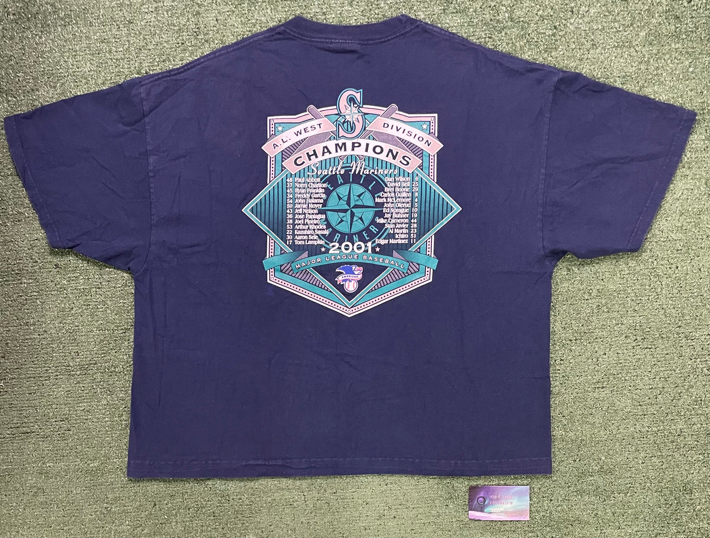 Vintage 2000s Seattle Mariners west division champions tee