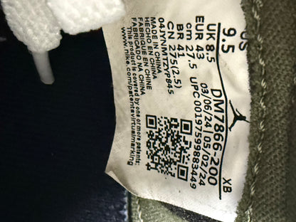 Jordan 1 Low Travis Scott Medium Olive 9.5 Men/11 Women “Preowned”