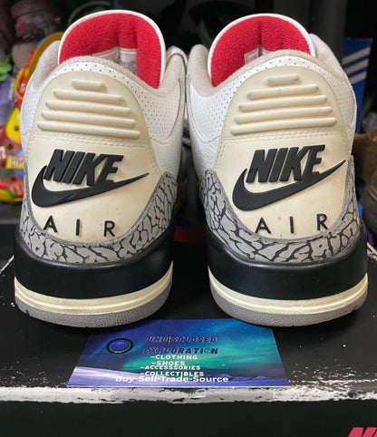 Air Jordan 3 white cement reimagined size 10men/11.5women