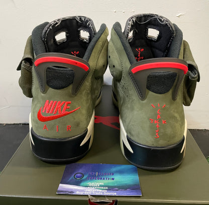 Air Jordan 6 Travis Scott olive size 10.5men/12women