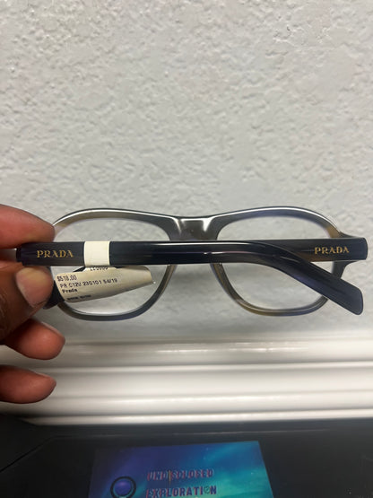 Prada striped lagoon  glasses VPR C12