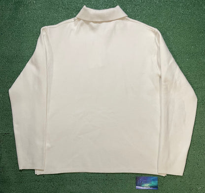 Zara beige longsleeve polo