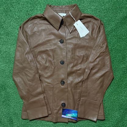Vince Lamb Leather Shirt Jacket