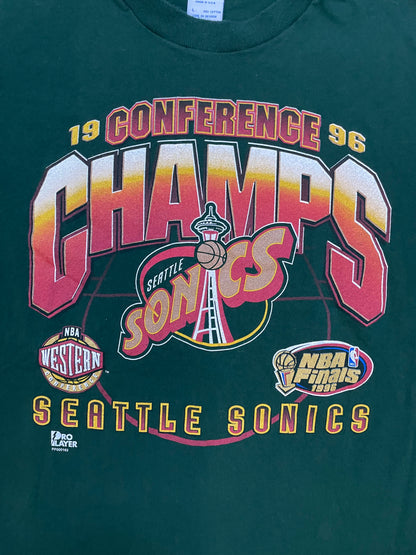 Vintage 1996 Seattle Sonics western conference championship tee
