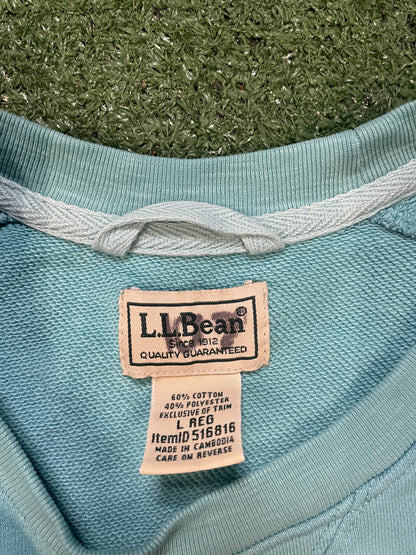 L.L. Bean light blue pocket crewneck