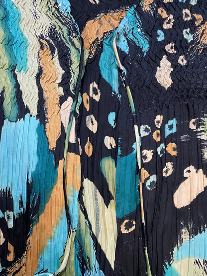 Alberto Makali blue multi color cardigan
