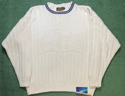 Vintage 1980s Eddie Bauer mountain knit crewneck