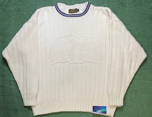 Vintage 1980s Eddie Bauer mountain knit crewneck