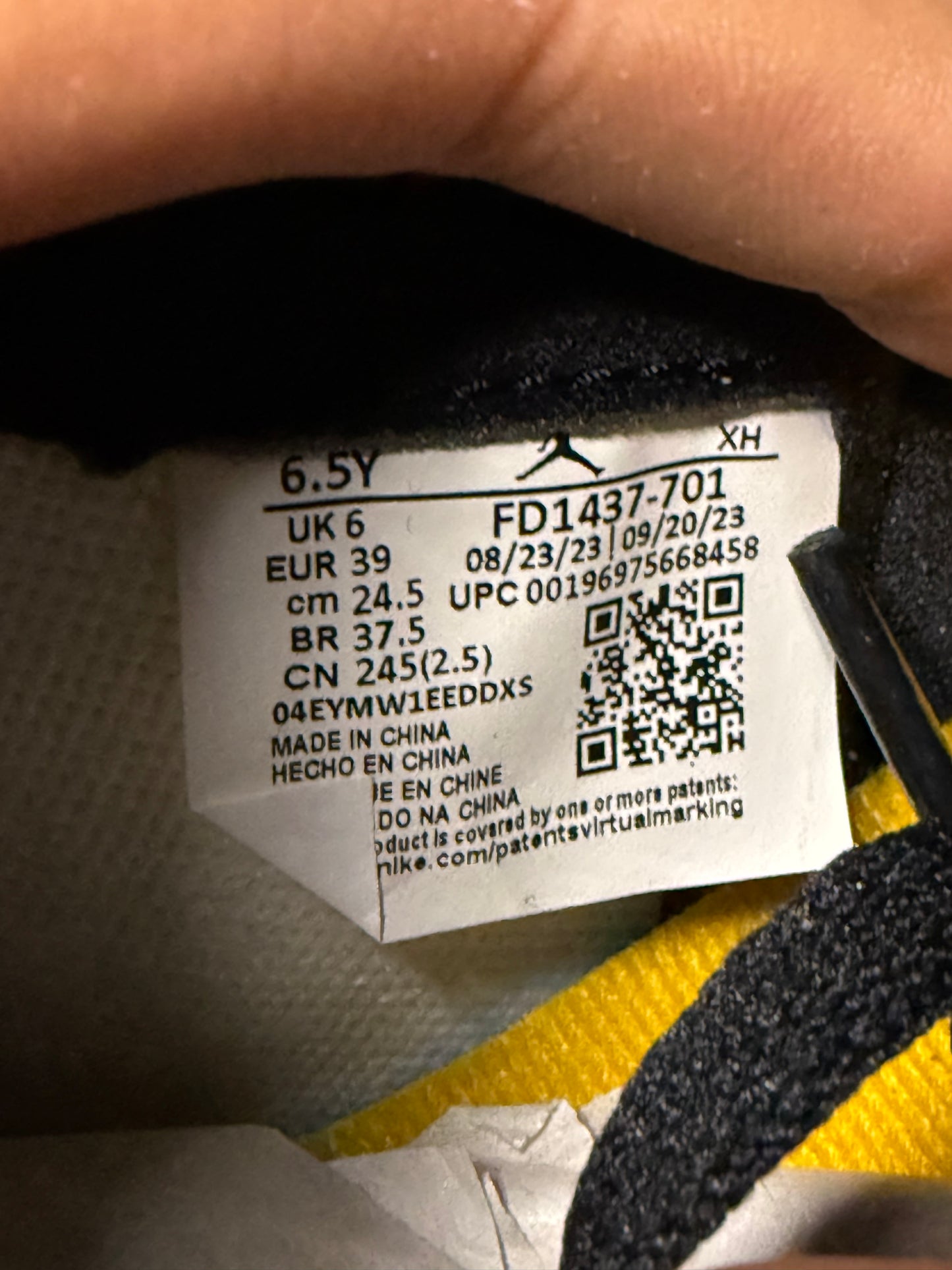 Jordan 1 Yellow Ochre