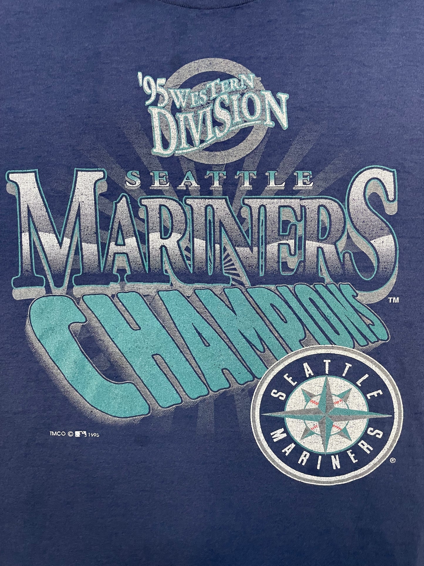 Vintage 1995 western division Seattle Mariners MLB tee