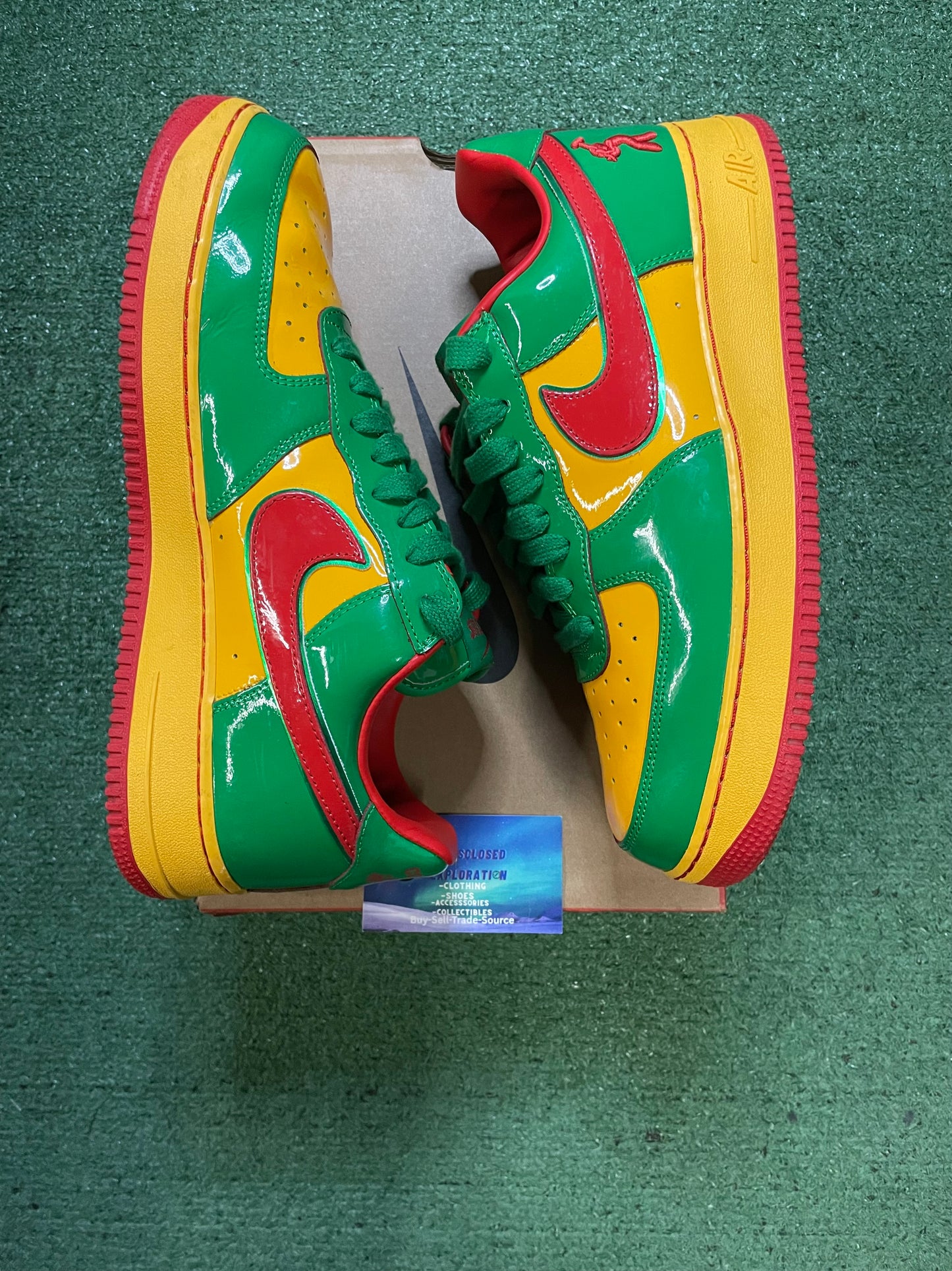Nike force 1 low concrete boys lucky green lil yachty size 12men/13.5women