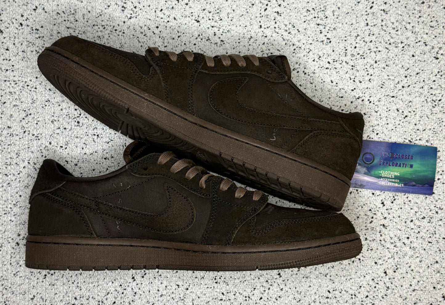 Jordan 1 Low Travis Scott Velvet Brown 11.5 Men/13 Women “Preowned”