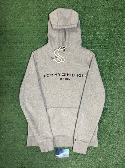 Tommy Hilfiger grey embroidered hoodie