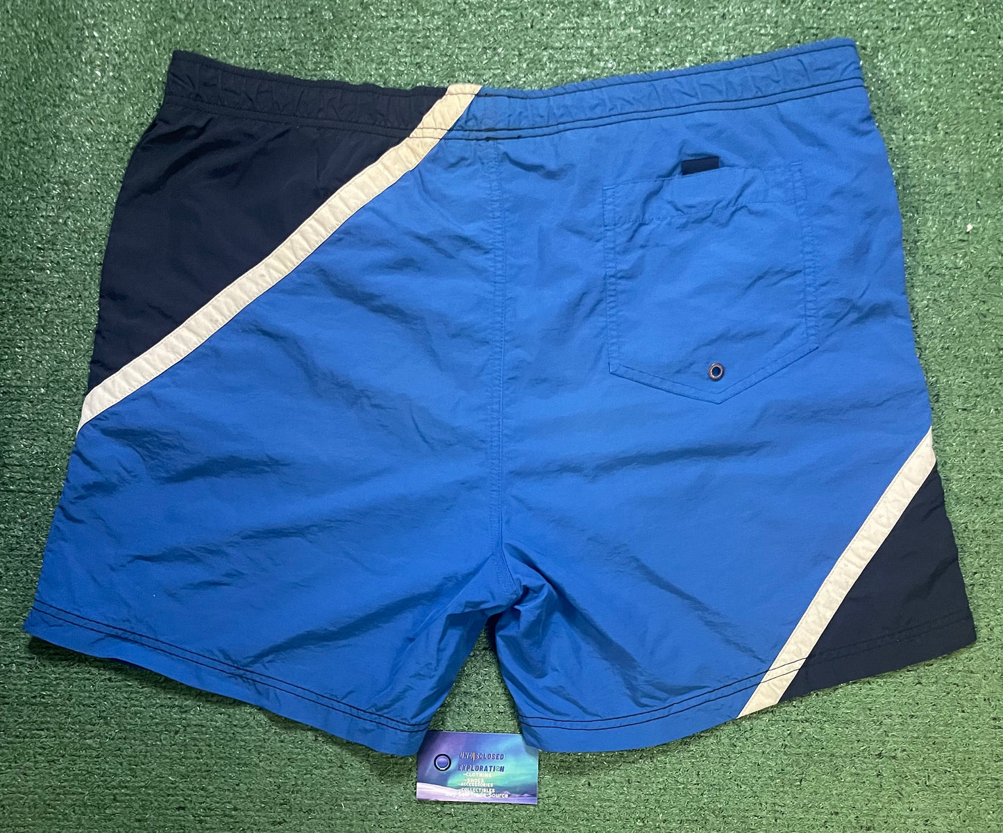 Vintage Nautica NS-83 blue and white shorts