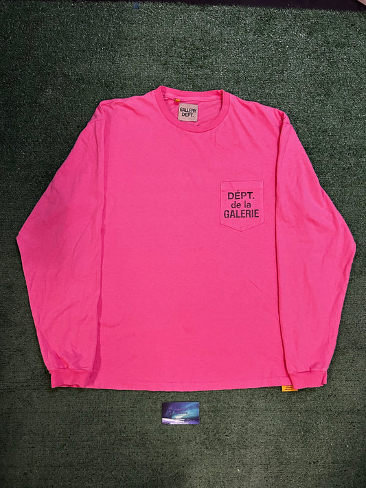 Gallery dept longsleeve pink pocket tee