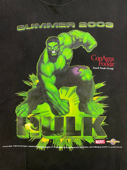 Vintage 2000s Hulk marvel universal studios movie promo tee