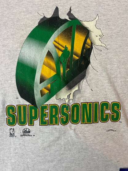 Vintage Seattle SuperSonics Breakthrough logo shirt