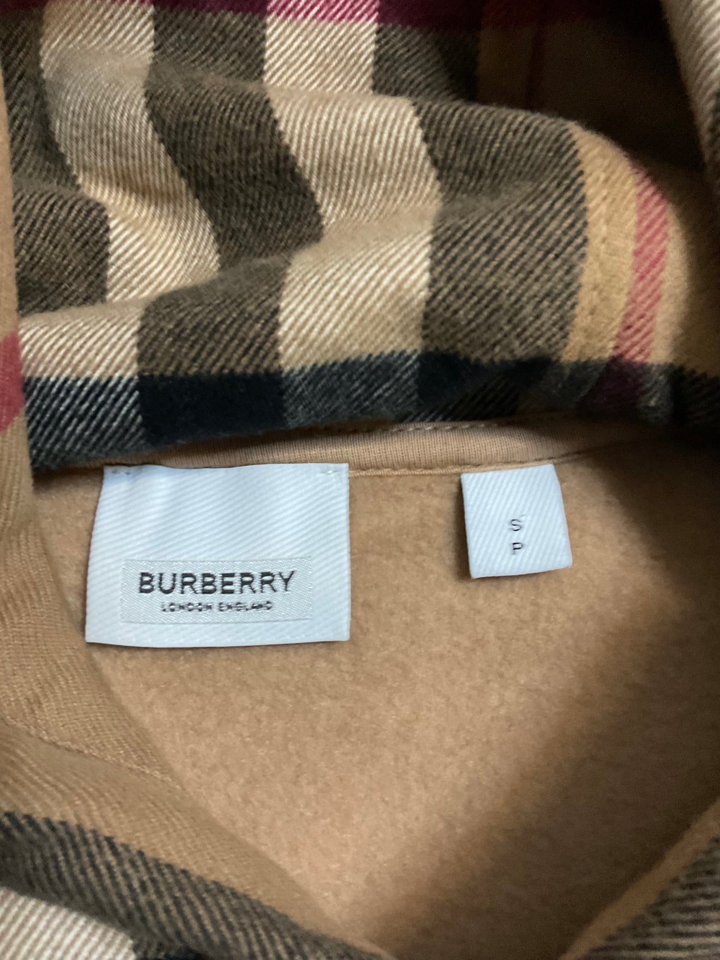 Burberry camel check Hoodie